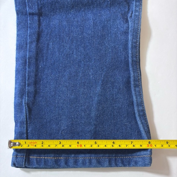 Wrangler Men's Jeans Cowboy Cut Slim Fit Rigid Indigo Denim Blue Size 34x33 - Picture 14 of 14